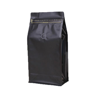YC Flat Bottom Side Gusset 100g 12 Oz Coffee Bags With Valve