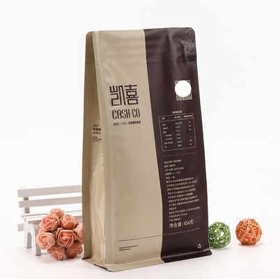 Eco Friendly Coffee Packaging Bags Zipper Stand up Pouch Anti Oxidation Tasteless