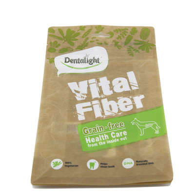 Aluminium Foil Kraft Paper Pouch Flat Bottom  Bag 120micron Gravure Printing