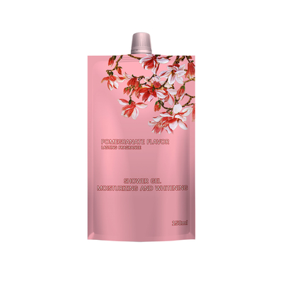 Customized Top Spout Pouch Packaging 100ml Shower Gel Shampoo Packaging Bag