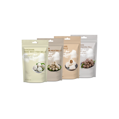 Kraft Paper / PLA Biodegradable Stand Up Pouches Custom Printed Foil Laminated Mylar Bags