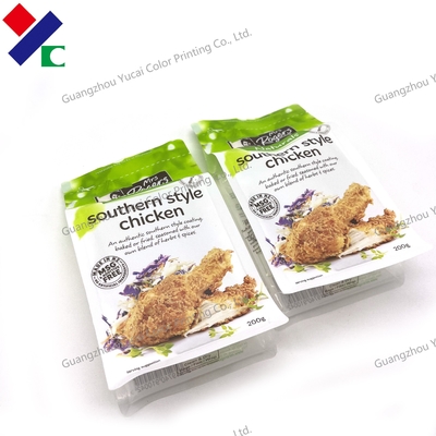 Custom Clear Front Zip Plastic Bath Salt Packaging Bag 100G Food Storage